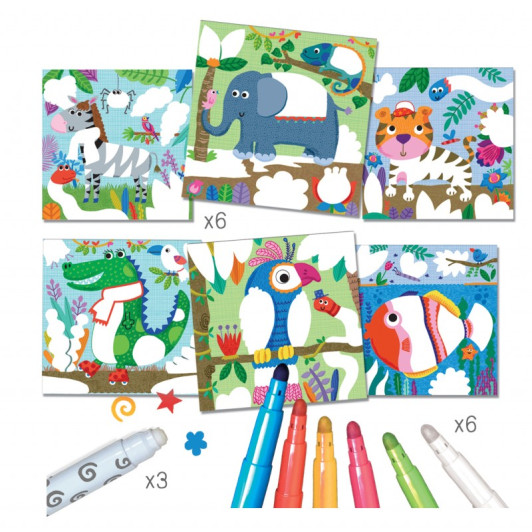 Tvorenie magickými fixkami Zvieratká 3+