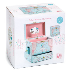 Balerína na pódiu: hracia skrinka s 3 zásuvkami