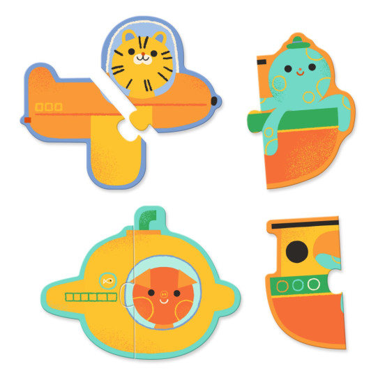 Puzzle Duo Dopravné prostriedky 10 ks