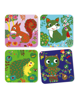 Vyškrabovacie obrázky: Malé zvieratá (4 ks)