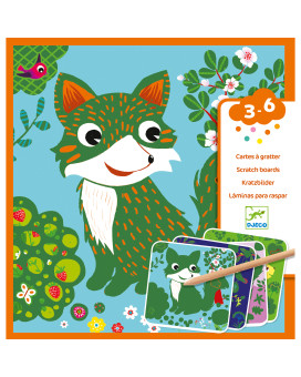 Vyškrabovacie obrázky: Malé zvieratá (4 ks)