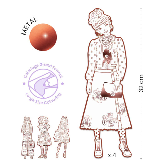 Veľké maľovanky: Nina a priateľky (4 ks)