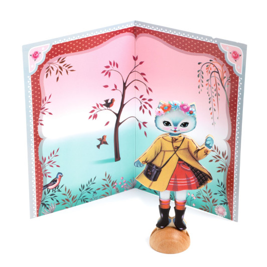 Koláž: Obliekanie 3 mačiek