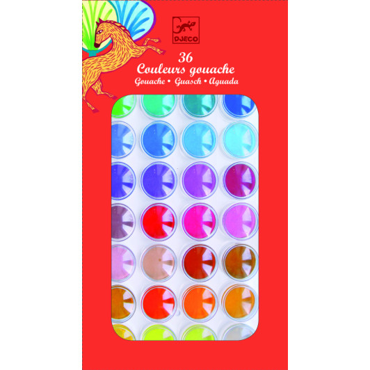 Vodové farby 36 farieb