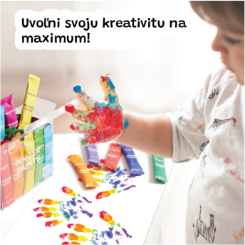 Prstové farby na cesty 12 ks