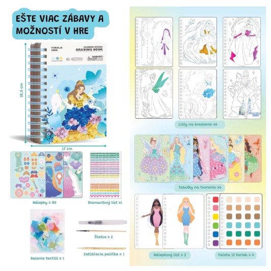 Fashion kreatívna kniha Magic Princesses