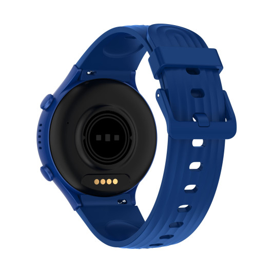 Detské smart hodinky okrúhle Kiddoboo x Lagenio WatchMe 4G Blue/Black
