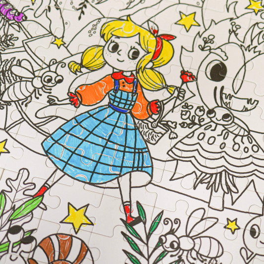 Vyfarbovacie puzzle Utajená záhrada 100 ks