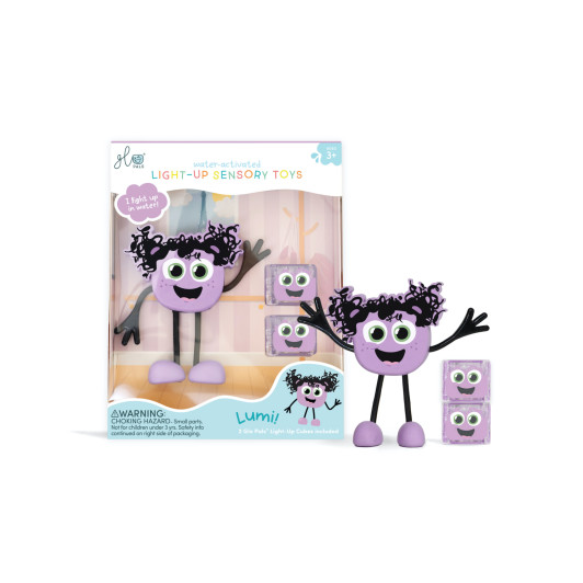 Sada Figúrka Lumi a 2 senzorické svietiace kocky do vody