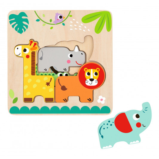 Vkladacie viacvrstvové puzzle Zvieratá