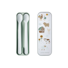 Lyžičky 2 ks s puzdrom Farma