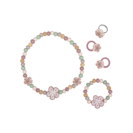 Sada drevených šperkov Kvety