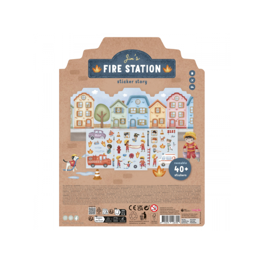 Knižka so samolepkami Hasičská stanica Jim