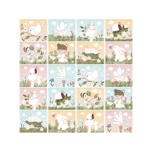 Omaľovánky s pastelkami Záhrada Rosa