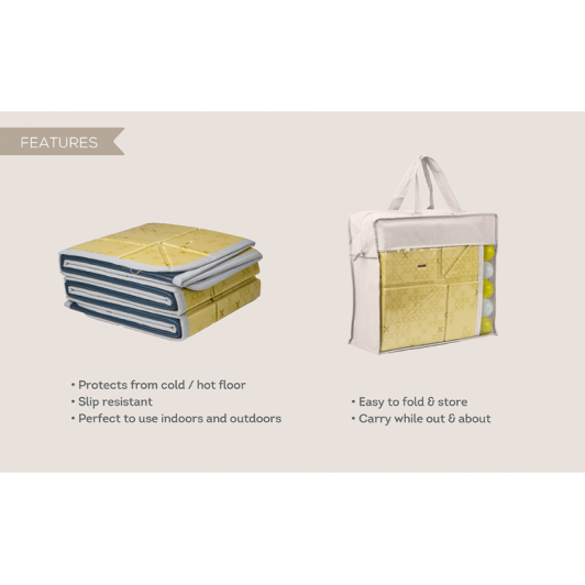 Hracia podložka penová s loptičkami Blue Yellow