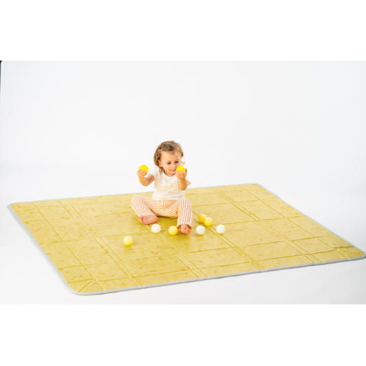 Hracia podložka penová s loptičkami Blue Yellow