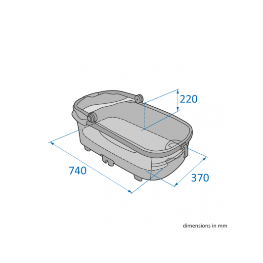 Oria XXL vanička Essential Black