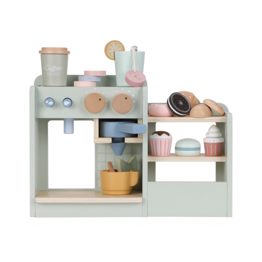 Kávovar drevený veľký s príslušenstvom Coffee House