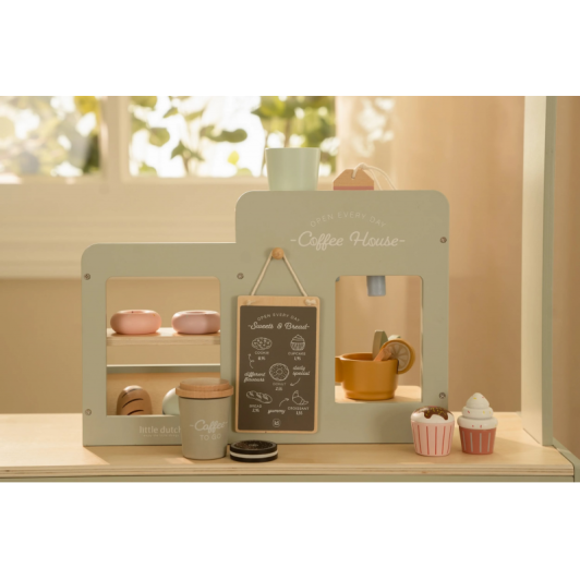 Kávovar drevený veľký s príslušenstvom Coffee House