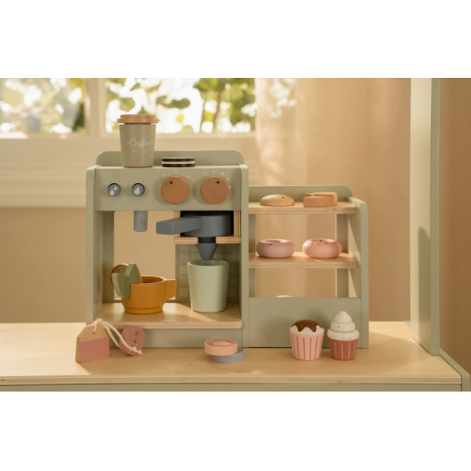 Kávovar drevený veľký s príslušenstvom Coffee House