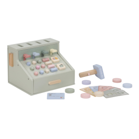 Pokladňa so skenerom a čítačkou kariet drevená