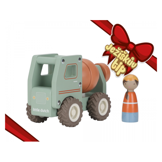 Nákladiak s miešačkou drevený