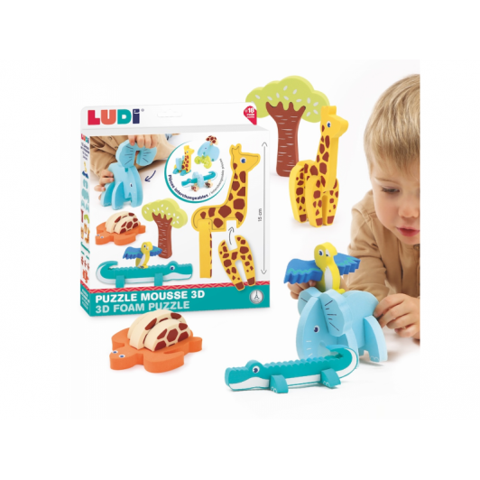 Puzzle penové 3D Zvieratká