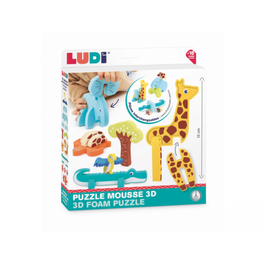 Puzzle penové 3D Zvieratká