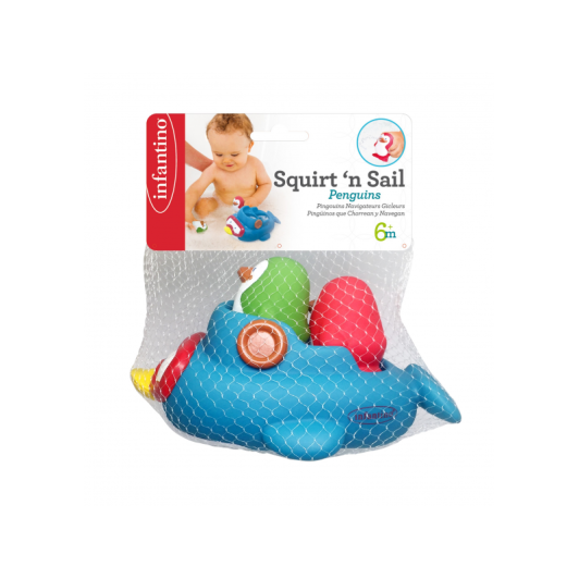 Loďka s tučniakmi do kúpeľa