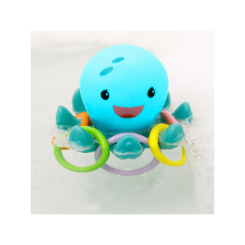 Svietiaca chobotnica s krúžkami do kúpeľa