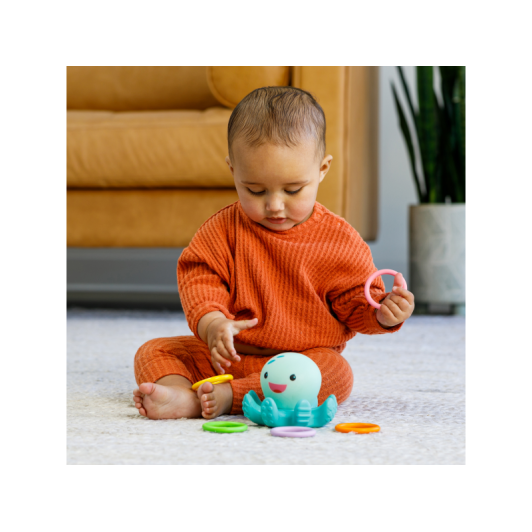 Svietiaca chobotnica s krúžkami do kúpeľa