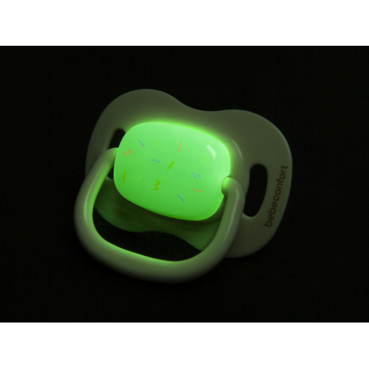 Cumlík silikónový symetrický svietiaci 2ks 6m+ Sand