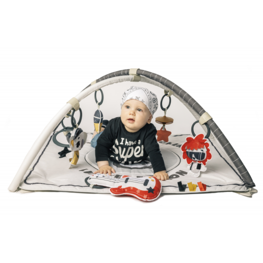 Hracia deka s hrazdou štvorcová Gymini Tiny Rockers