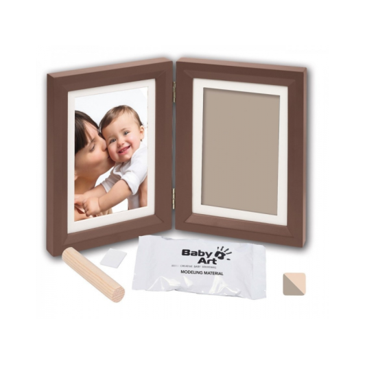 Drevený rámček pre odtlačok My Baby Touch Simple Brown
