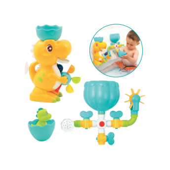 Vodný mlynček s potrubím Dinosaurus