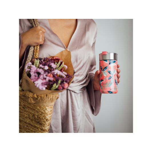 Nerezový termohrnček so sitkom Boost Exotic Pink 400 ml