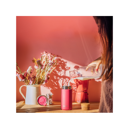Nerezový termohrnček so sitkom Boost Maroon 400 ml