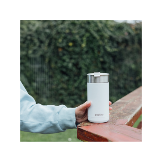 Nerezový termohrnček so sitkom Boost White 400 ml