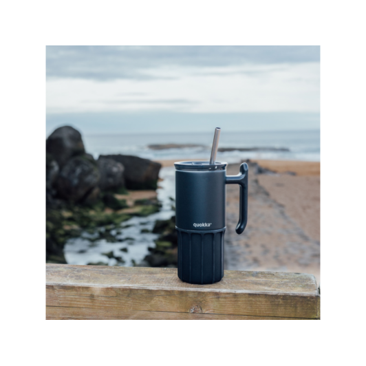 Nerezový termohrnček so slamkou Umi Black 720 ml