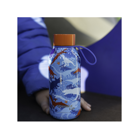 Nerezová termofľaša Solid Kids s pútkom Dinosaur 330 ml
