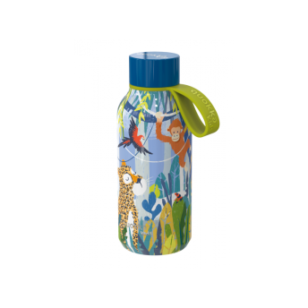 Nerezová termofľaša Solid Kids s pútkom Jungle 330 ml