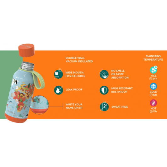 Nerezová termofľaša Solid Kids s pútkom Underwater 330 ml