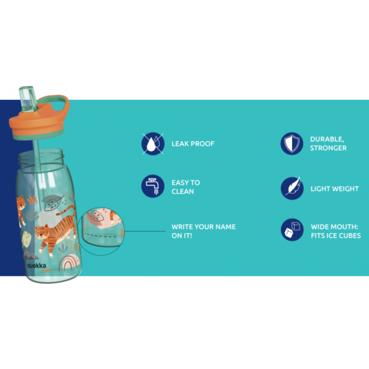 Plastová fľaša s náustkom Glow Kids Space 580 ml