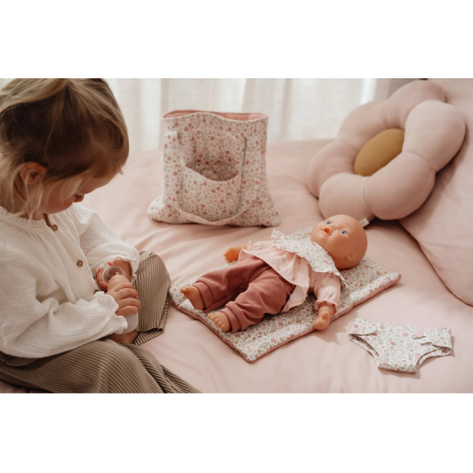 Prebaľovacia taška pre bábiky Soft Flowers