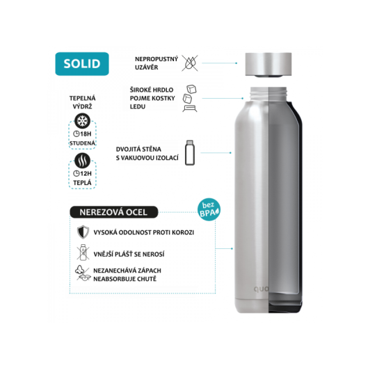 Nerezová termofľaša Solid Sleek Gold 630 ml