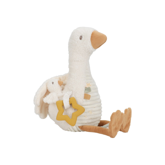 Hus plyšová s aktivitami Newborn Naturals