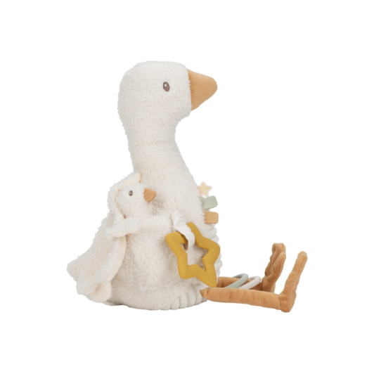 Hus plyšová s aktivitami Newborn Naturals