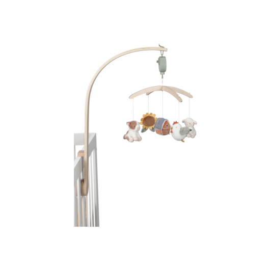 Hudebný kolotoč drevený Farma