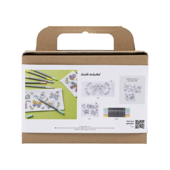 Kreatívna sada Maľovanie na textil peračník a peňaženka Motýľ