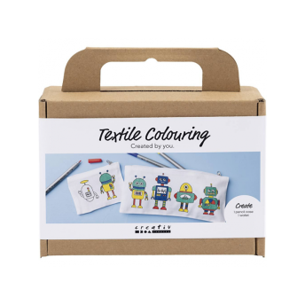 Kreatívna sada Maľovanie na textil peračník a peňaženka Robot